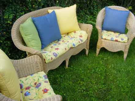 Wicker Chair Cushions Seat Pads Loveseat - Deep Seating Replacement Cushions For Outdoor Wicker Furniture